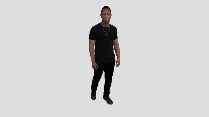 Monochrome Studio Portrait – Kostenloses 3D-Modell STL
