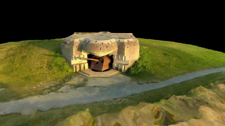 Bunker Batterie à Longues/Mer - Normandie 3D Model
