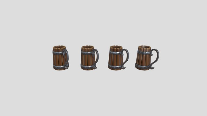 Beermug LOD 3D Model