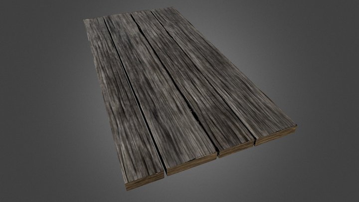 Old Barn Wood Planks 3D Model