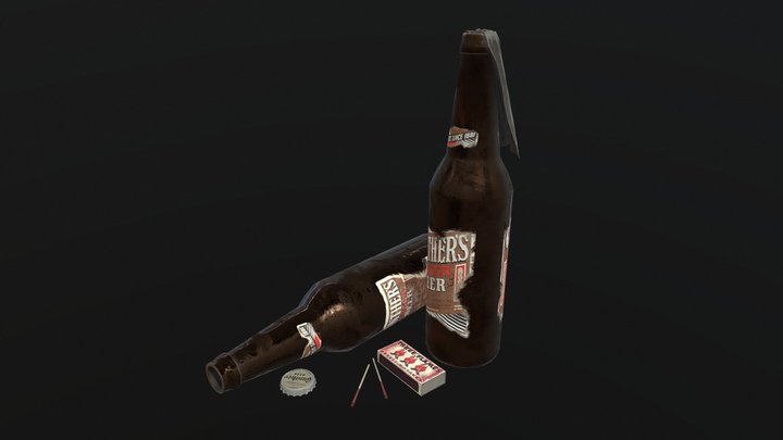 Molotov Cocktail 3D Model