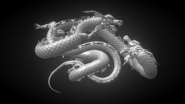 2 Dragons 3D Model