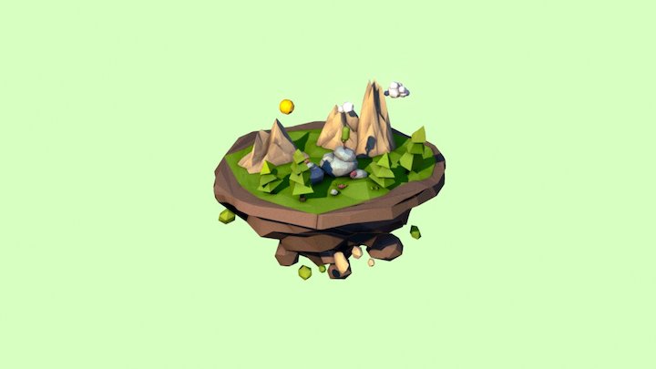 Lowpoly island 3D Model