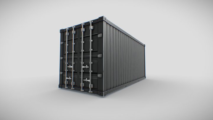 Shipping Container Low-Poly my version 3D Model