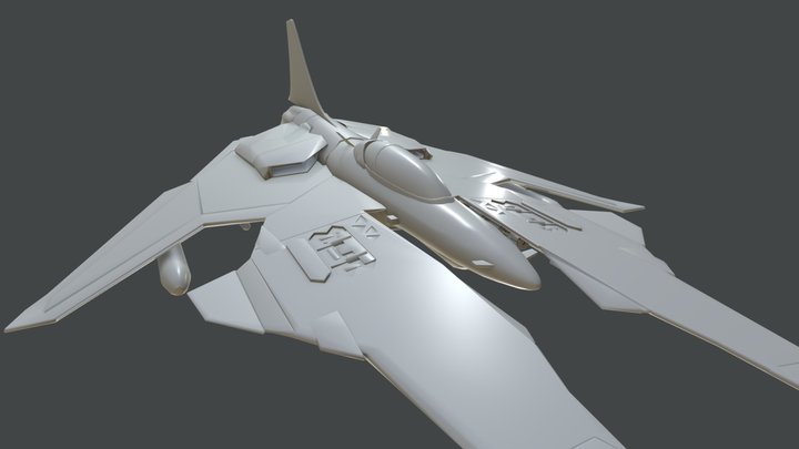 Futuristic Fighter Jet 3D Model