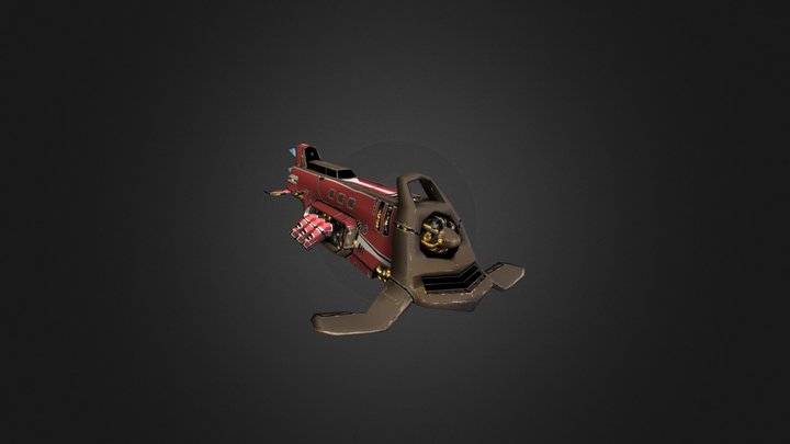 Titan Run SpaceShip 3D Model