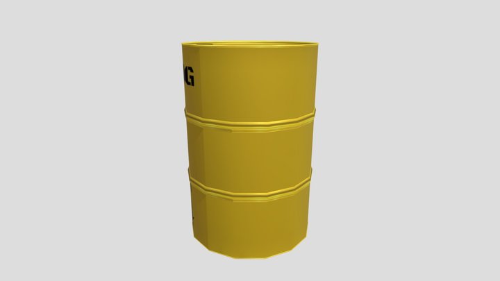 Poision Barrel LowPolly 3D Model 3D Model