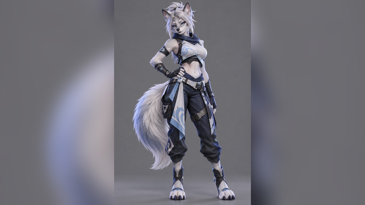 Jett (Valorant) Furry 3D Model