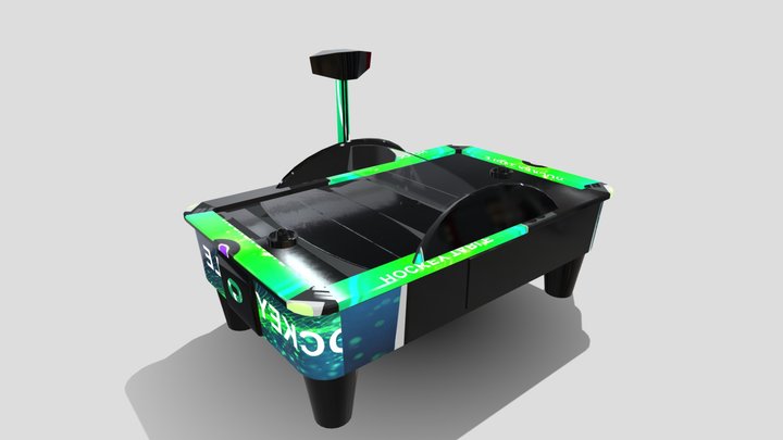 Low Poly Hockey Table 3D Model