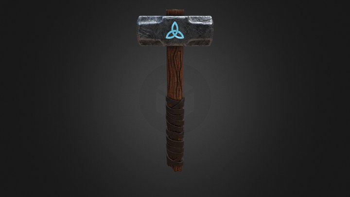 Mjolnir Sledgehammer 3D Model