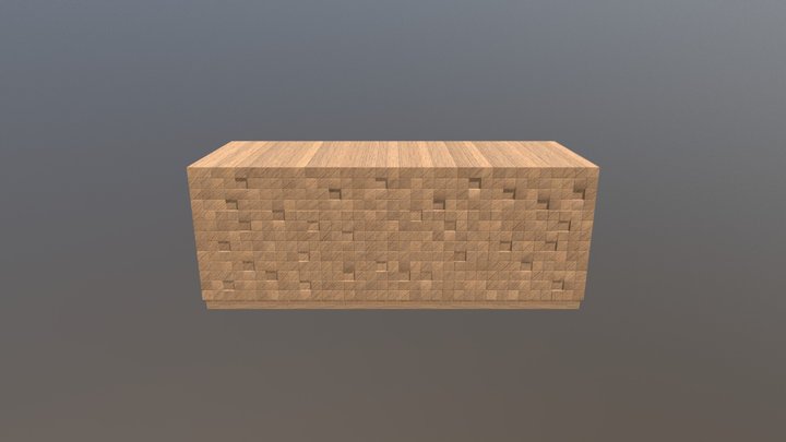 Wooden Shelf - Pure wood shelf design 3D Model
