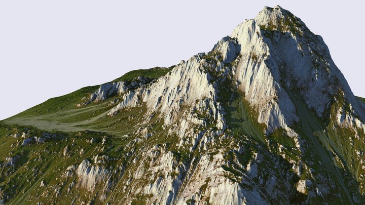 Grass mountain (World Machine) 3D Model