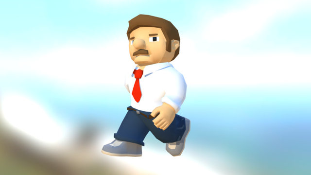 Walk Cycle 3D Model