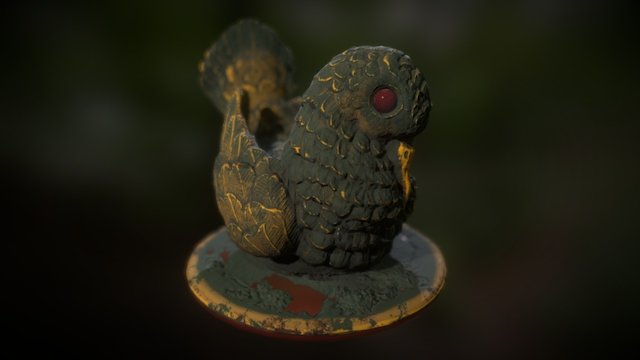 Red Eye Pidgeon - 3D scan with custom texture 3D Model