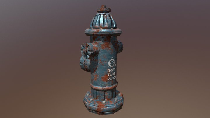 lowpoly water hydrant 3D Model