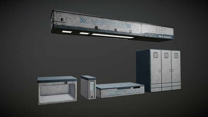 cyberpunk furniture 3D Model