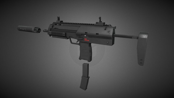 HK MP7A2 3D Model