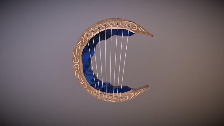 Crescent Moon Lyre - LOD2 3D Model