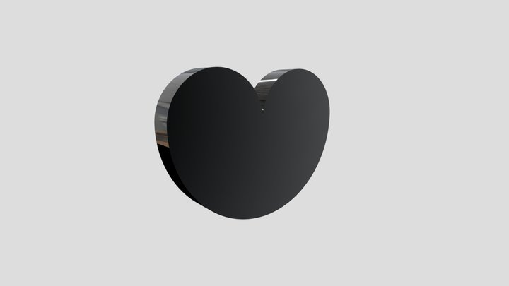 Rounded Heart Valentine 3D Shape