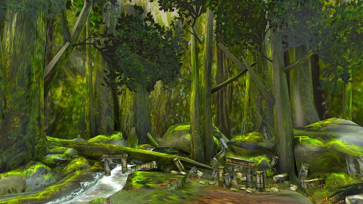 Realistic forest – Gratis 3D-model STL