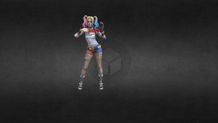 Harley Quinn .fbx to daz studio 3D Model