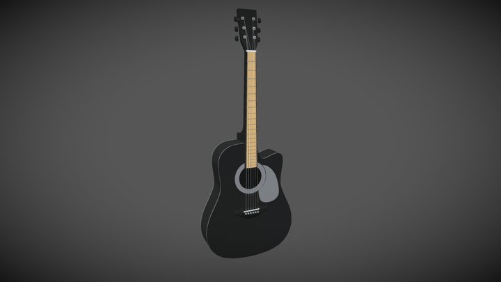 Acoustic Guitar 3D Model