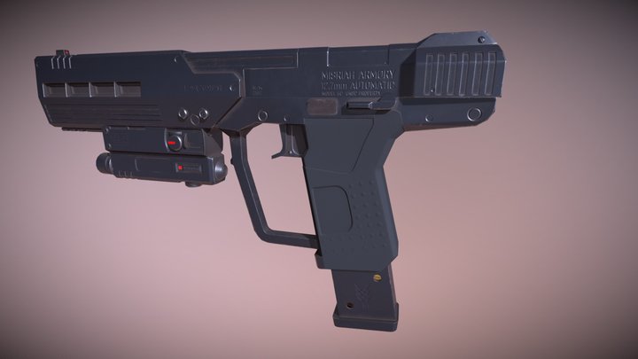 Halo 3 ODST: M6C/SOCOM 3D Model