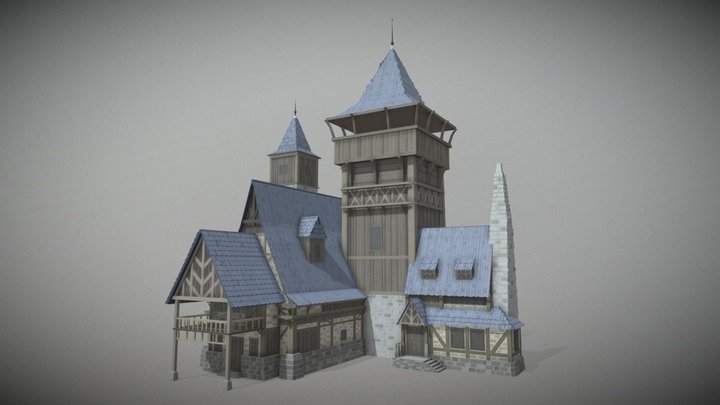 (XYZ) Medieval Mansion 3D Model