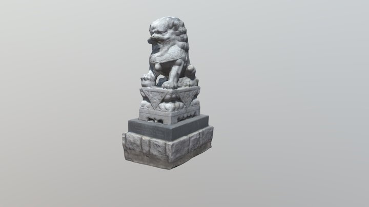Crab Park Lion Low 3D Model