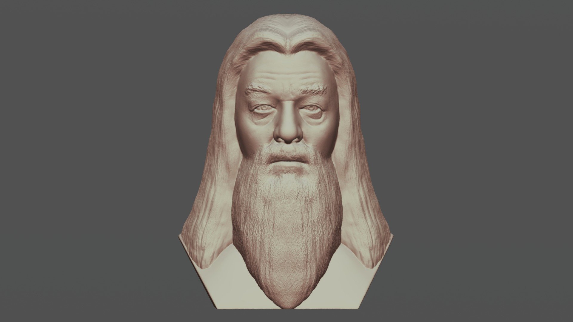Dumbledore bust for 3D printing