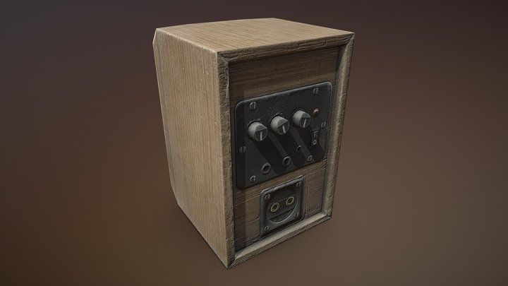(Game Ready Free) Stereo Speaker / Колонка 3D Model