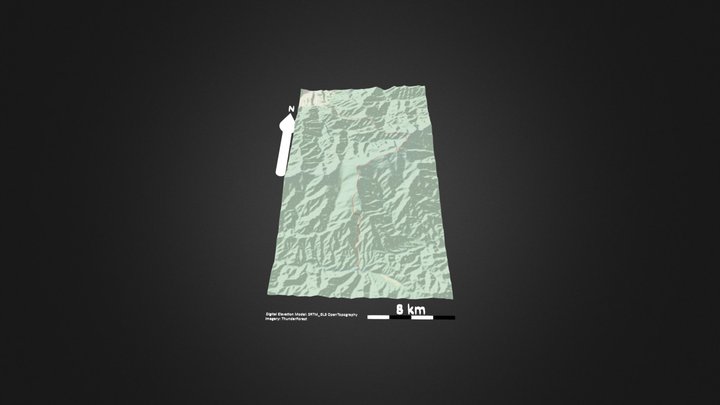 太白山南北穿越_等高地图 – Modelo 3D gratuito STL