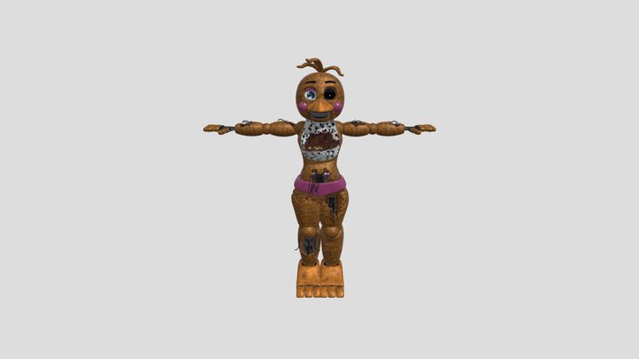 Withered_ Toy_ Chica 3D Model