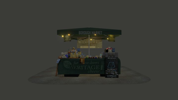 Heritage Cheese Stand, Borough Market 3D Model