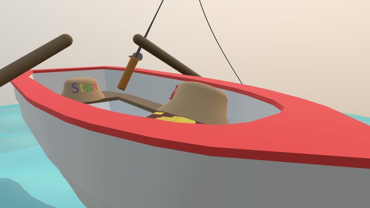 Fishing out at Sea 3D Model