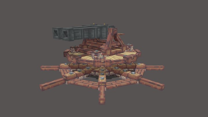 Double-Barreled Defensive Canon 3D Model