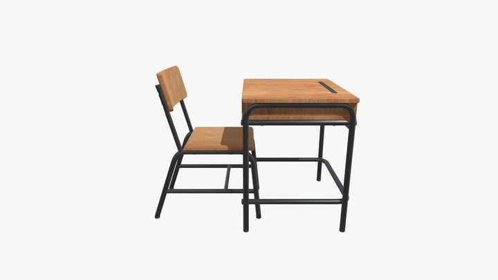 School desk 3D Model