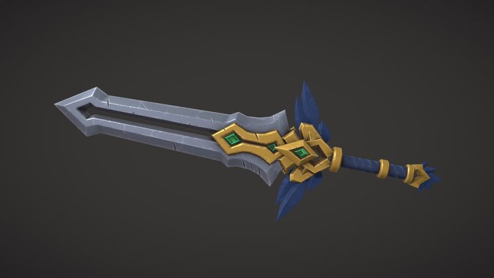 Champions pride - stylized sword 3D Model