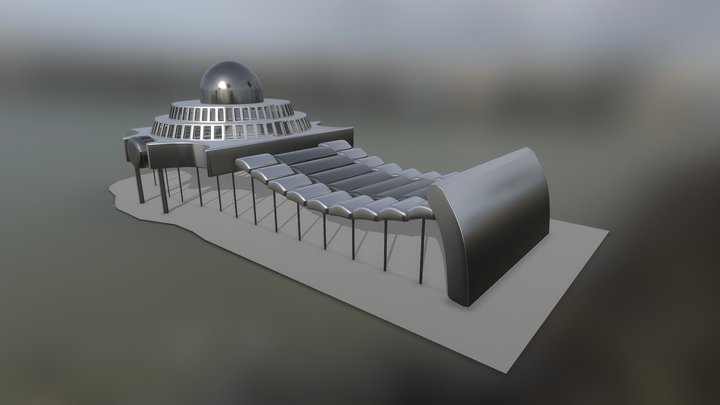 Watch shaped gallery architecture 3D Model
