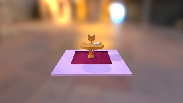 cat table 3D Model