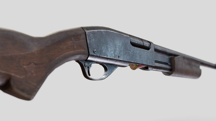 Remington 870 (PBR|GR) 3D Model