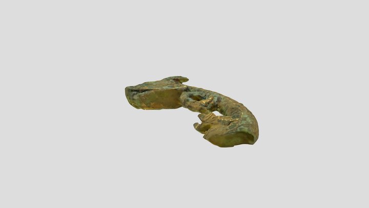 Wmid-e42ff9 Early Medieval staff terminal 3D Model