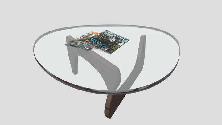 Vitra Brown Coffee Table 3D Model