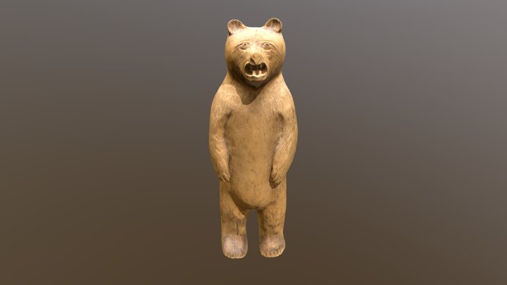 Wooden Bear 3D Model