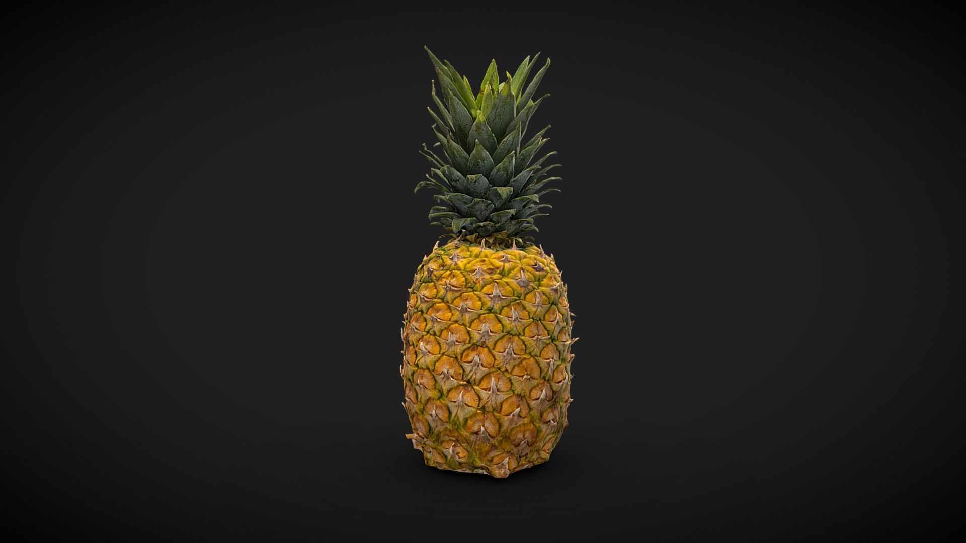 3D model Pineapple - This is a 3D model of the Pineapple. The 3D model is about a pineapple with a black background.