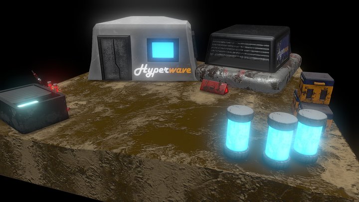 Sci-Fi Environment Diorama 3D Model
