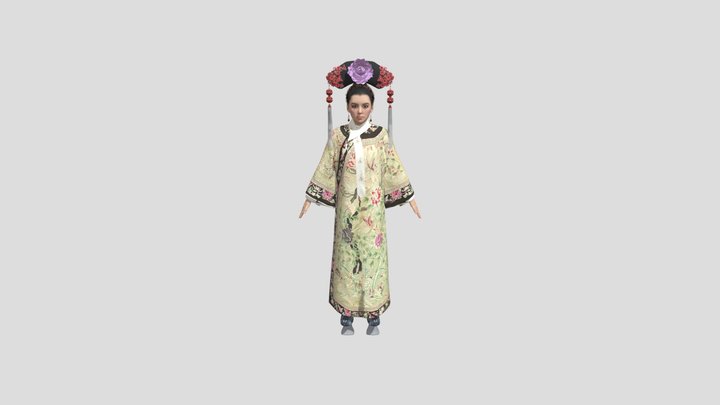 Chinese Ancient Traditional Qing Dynasty 3D Model