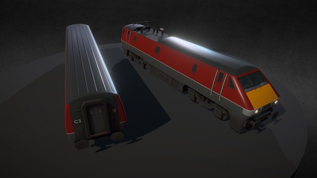 Electric train - Class 91 3D Model