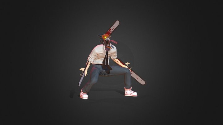 Chainsaw Man 3d model - Rigged - Blender 3D Model