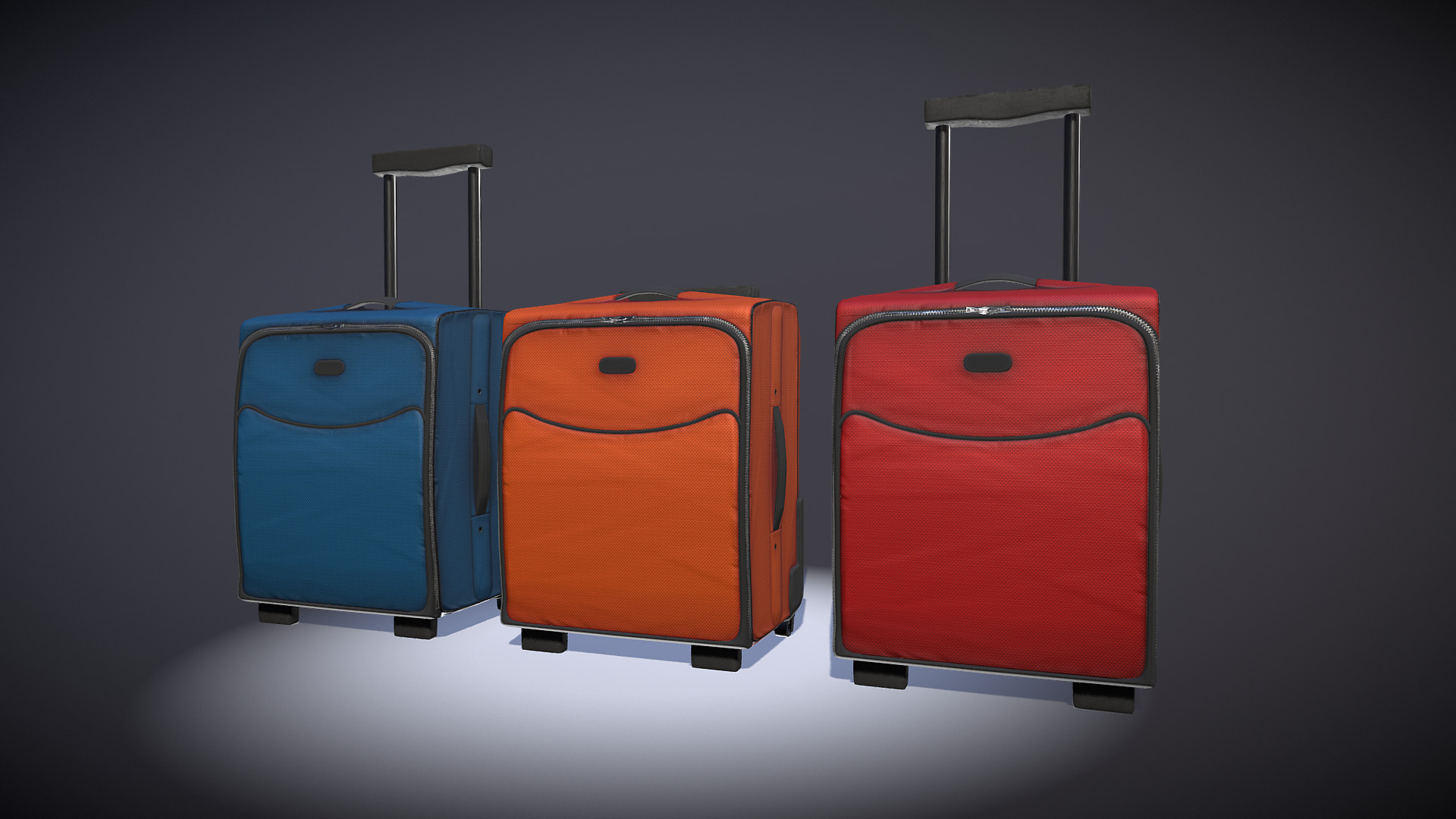 3D model Luggage 02 - This is a 3D model of the Luggage 02. The 3D model is about a group of suitcases.